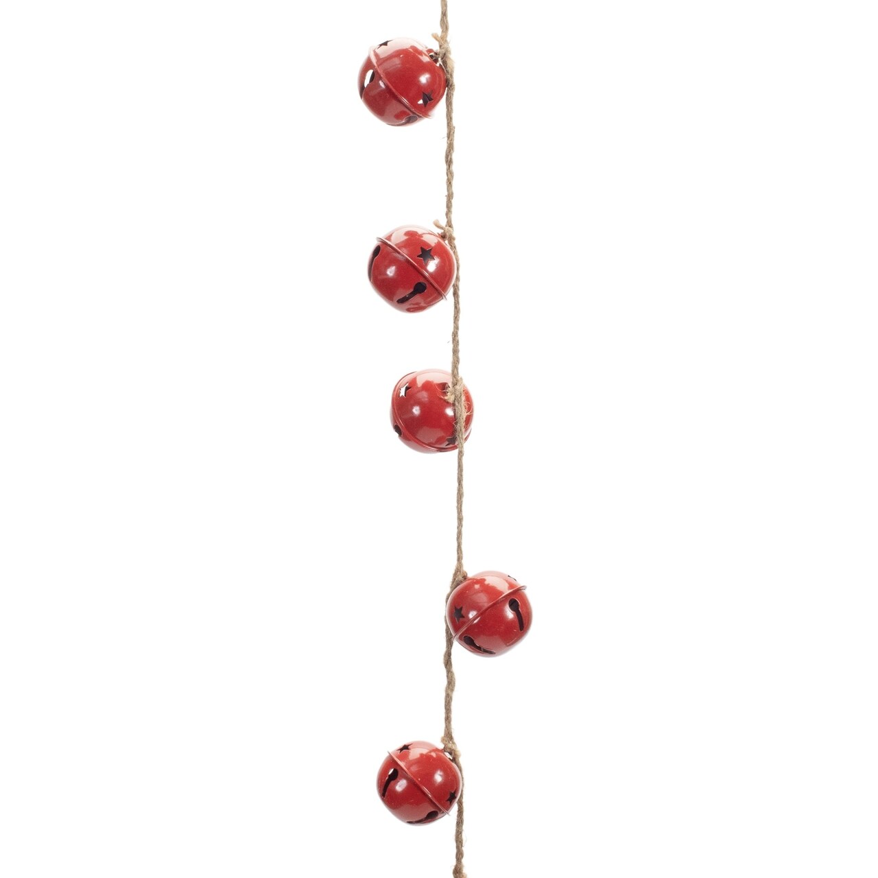 Melrose Sleigh Bell on String Christmas Garlands - 38" - Set of 2